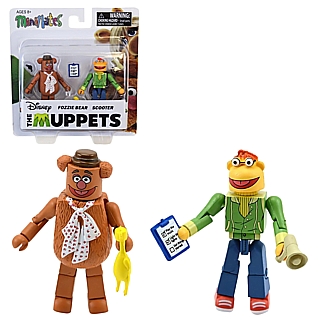 Muppets Characters Collectibles - MiniMates Series 1 Figures Fozzie Bear and Scooter 2 Pack by Diamond Select Toys
