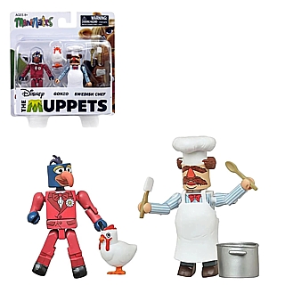 Muppets Characters Collectibles - MiniMates Series 1 Figures Gonzo and Swedish Chef 2 Pack by Diamond Select Toys