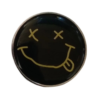 Rock and Alternative Grunge Collectibles - Nirvana Smiley Enamel Lapel Pin / Tie Tack