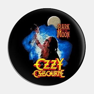 Rock and Roll Collectibles - Ozzy Osbourne Bark at the Moon Metal Pinback Button