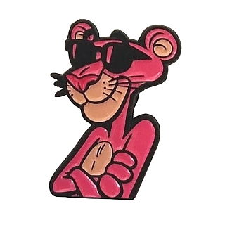 Classic Cartoon Collectibles - Pink Panther in Sunglasses Enamel Lapel Pin / Tie Tack