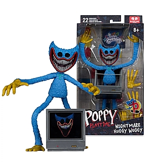Video Game Characters - Poppy Playtime 7 inch Scale Nightmare Huggy Wuggy Action Figure by McFarlane Toys