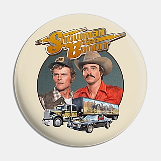 Movie Collectibles from the 1970's - Smokey & the Bandit Snowman and the Bandit Metal Pinback Button