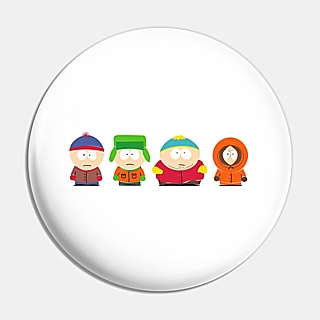 Cartoon Character Collectibles - South Park Stan, Kyle, Cartman, Kenny Metal Pinback Button