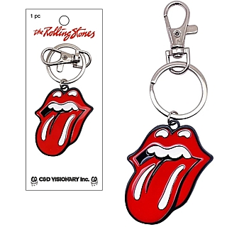 Classic Rock Collectibles -The Rolling Stones Tongue Enameled Metal Keychain Keyring