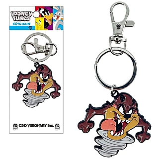Looney Tunes Collectibles - Taz Enameled Metal Keychain Keyring