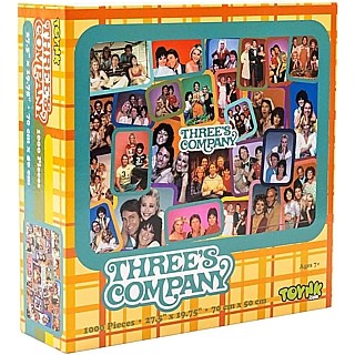 Television from the 1970's and 1980's Collectibles - Three's Company 1000 Piece Jigsaw Puzzle featuring Jack Tripper, Chrissy Snow, Janet Wood, Stanley Roper, Helen Roper, Larry Dallas