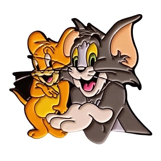 Cartoon Collectibles - Tom and Jerry Large Metal Enamel Lapel Pin / Tie Tack